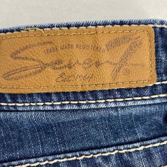 Seven7 Jean Shorts Womens 4 Stretch Mid Rise 6" Denim Casual Pockets Ladies - Picture 7 of 9